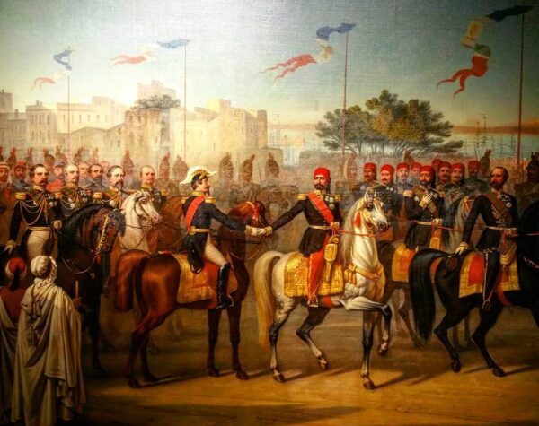 Visite du Bey en Algérie pour présenter à napoléon la Constitution de 1861